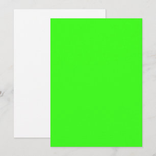 Neon Green Flat Save The Date Card – Customisable