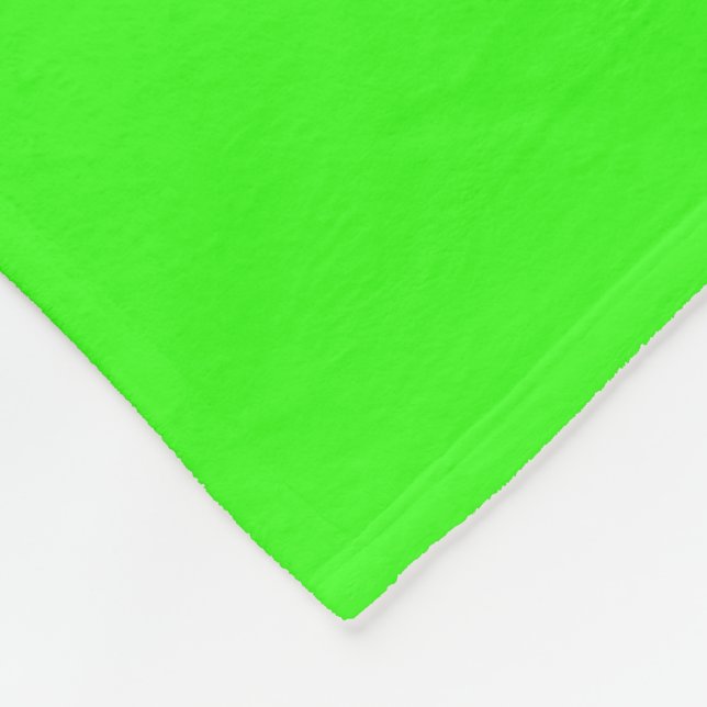 Neon Green Fleece Blanket (Corner)