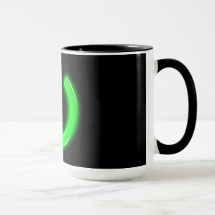 Neon Green Flourescent Power Button Mug