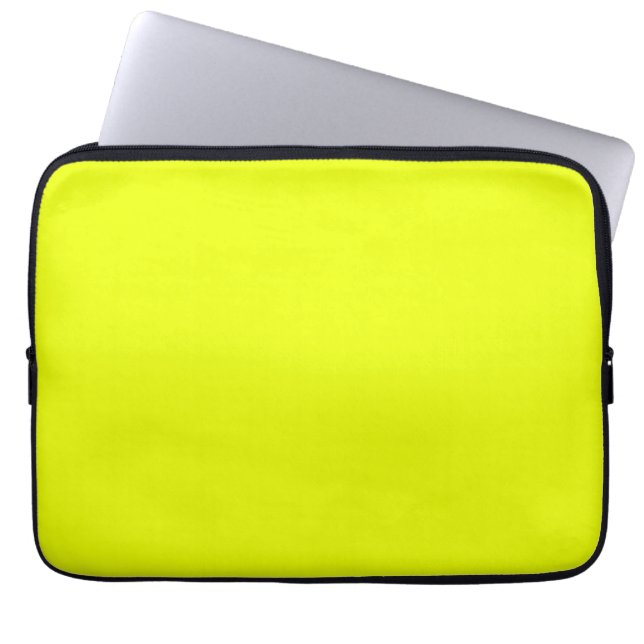 neon green fluorescent solid colour laptop sleeve (Front)