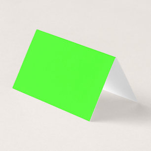 Neon Green Folded Business Card