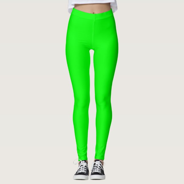 Neon Green Funky Leggings (Front)