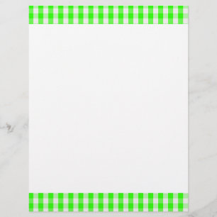 Neon Green Gingham Pattern by Shirley Taylor