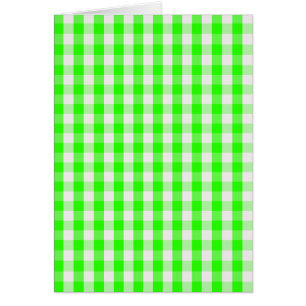 Neon Green Gingham Pattern by Shirley Taylor