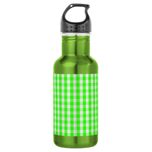 Neon Green Gingham Pattern by Shirley Taylor 532 Ml Water Bottle