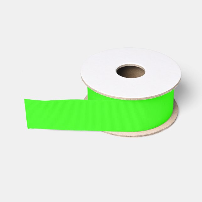 Neon Green Grosgrain Ribbon (Spool)
