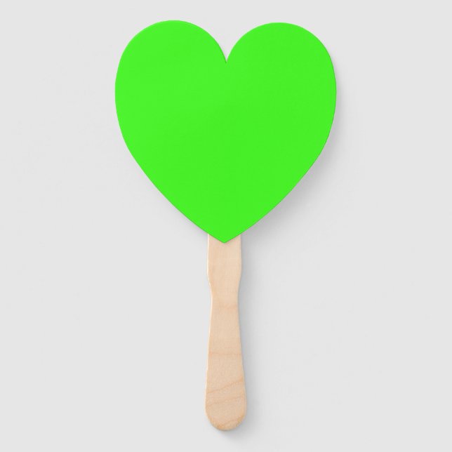 Neon Green Heart Fan Set – Customisable (Front)