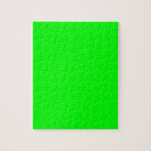 Neon green hex 00FF00 Jigsaw Puzzle