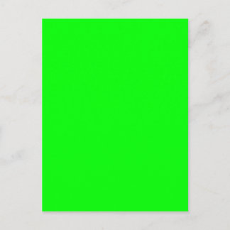 Neon green hex 00FF00 Postcard