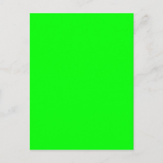 Neon green hex 00FF00 Postcard (Front)