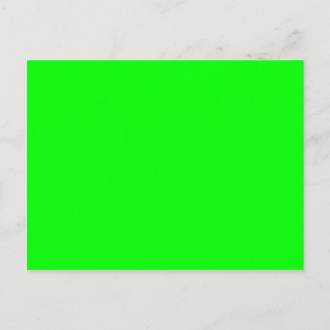 Neon green hex 00FF00 Postcard (Front)