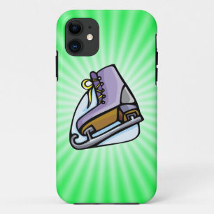 Neon Green Ice Skate. iPhone 11 Case