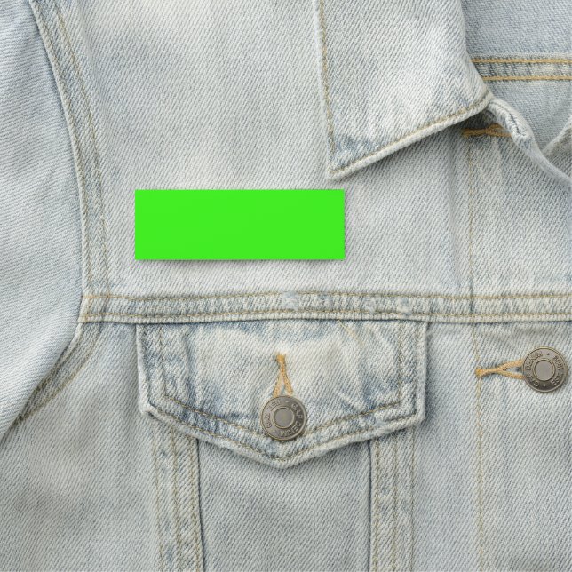 Neon Green ID Tag – Customisable (In Situ)