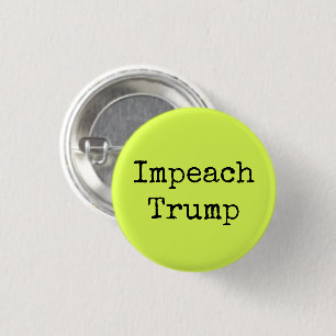 Neon Green "Impeach Trump" 3 Cm Round Badge