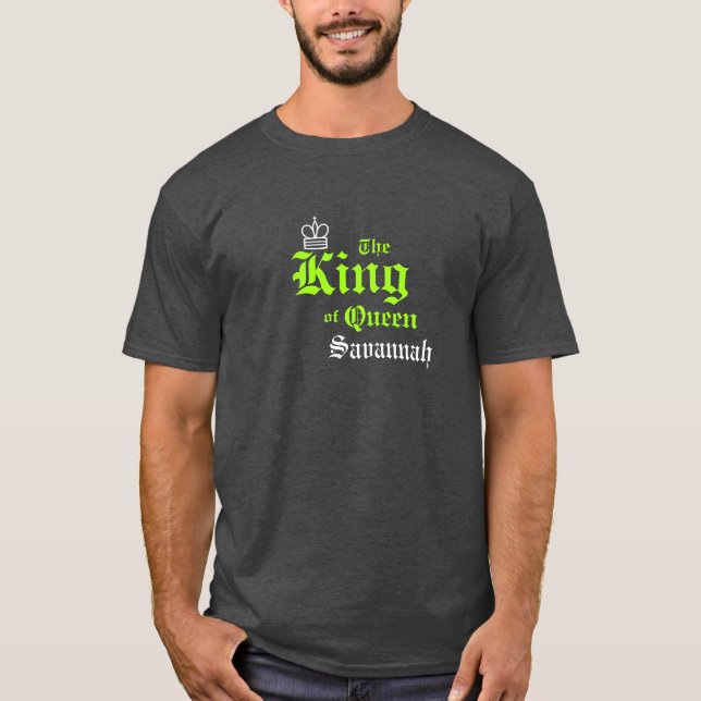 Neon Green King Men's Basic T-Shirt (Front)