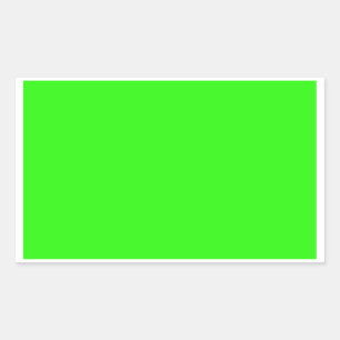 Neon Green Light Bright Fashion Colour Trend 2014 Rectangular Sticker