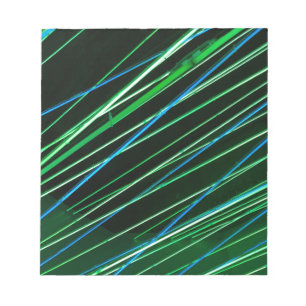 neon green lines notepad