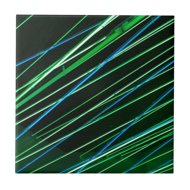 neon green lines tile (Front)