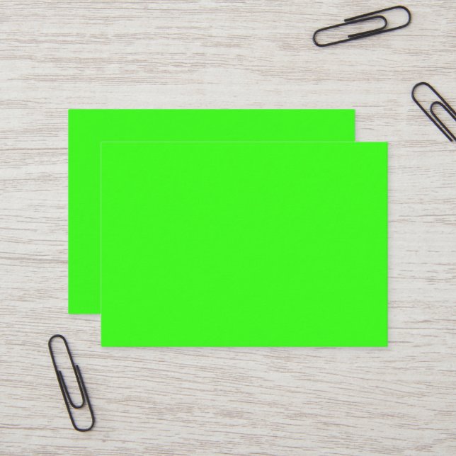 Neon Green Mighty Business Card (Front/Back In Situ)