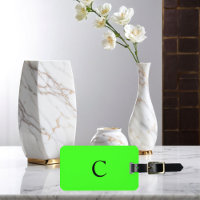 Neon Green Monogram Initial Gift Custom Name Favou