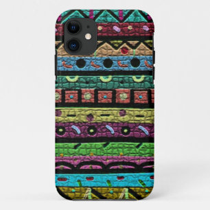Neon Green Mosaic iPhone 11 Case
