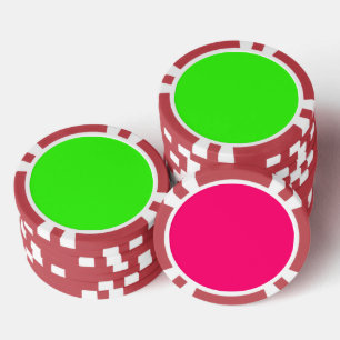 Neon Green & Neon Pink Poker Chip – Customizable