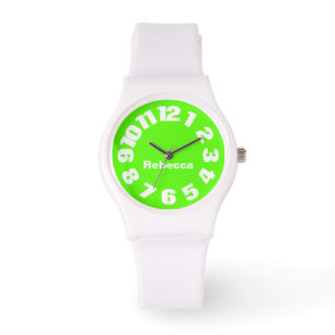 Neon Green Personalised Women's Watch