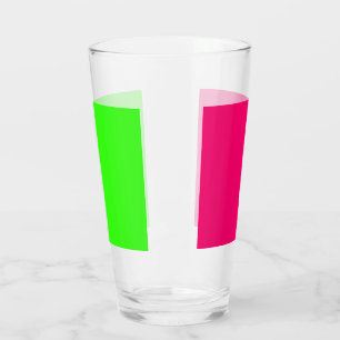 Neon Green & Pink Pint Glass Cup – Customizable
