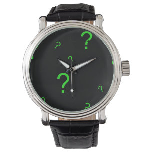Neon Green Question Mark Watch