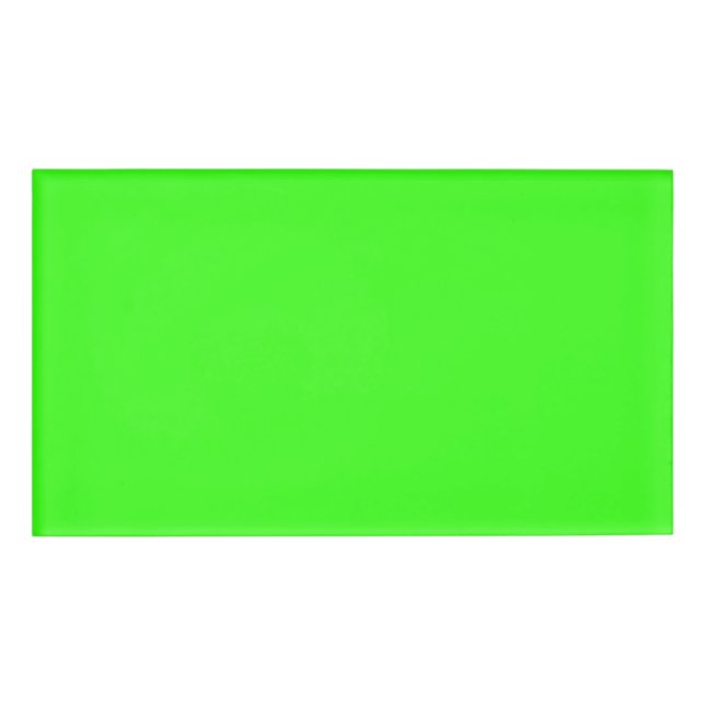 Neon Green Rectangle Name Tag (Front)