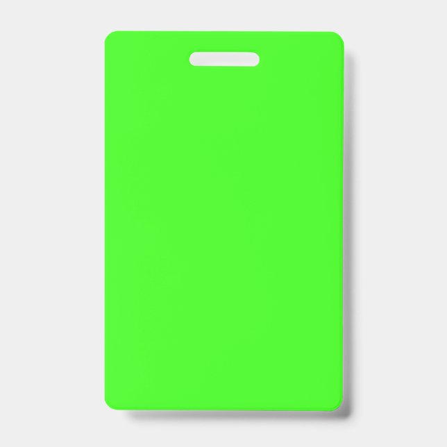 Neon Green Retractable ID Badge (Front)