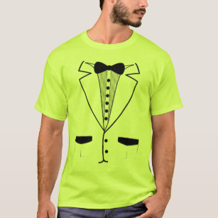 Neon Green Retro Tuxedo Sleeveless Shirt