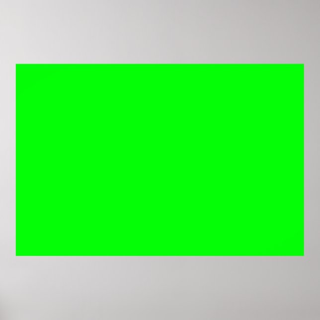 neon green screen, bright solid zoom background poster (Front)