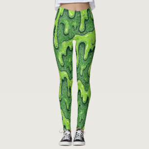 Neon Green Slime Drip Leggings