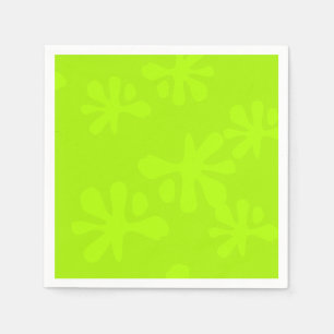 neon green slime fun kids party paper napkin