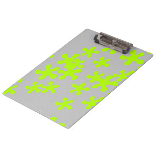 neon green slime grey fun kids clipboard