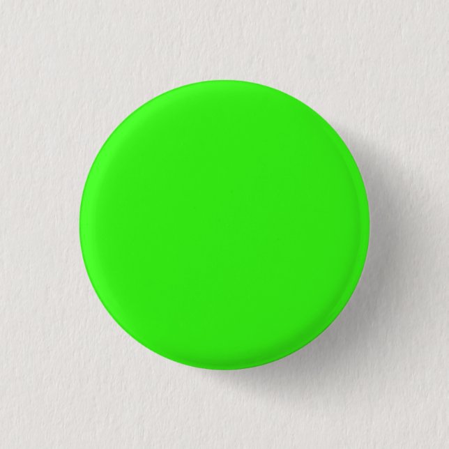 Neon Green Solid Color 3 Cm Round Badge (Front)