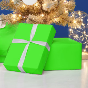 Neon Green Solid Color  Wrapping Paper