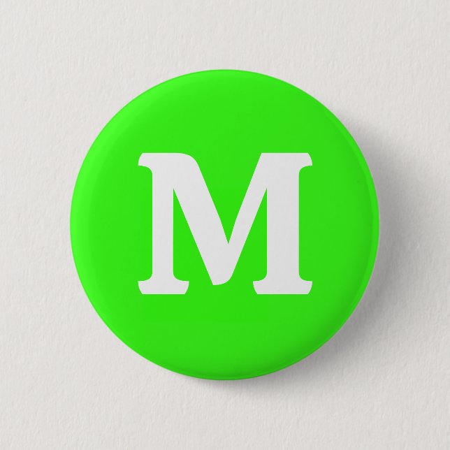 Neon Green Solid Colour  6 Cm Round Badge (Front)