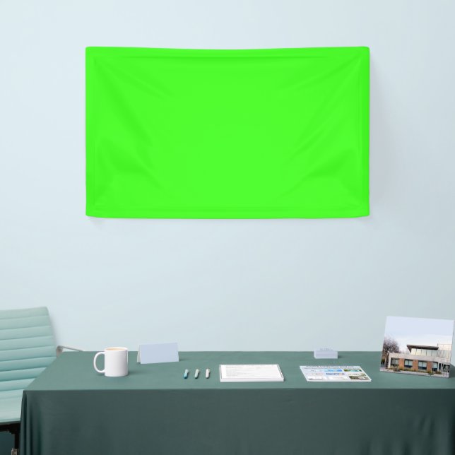 Neon Green Solid Colour Banner (Tradeshow)