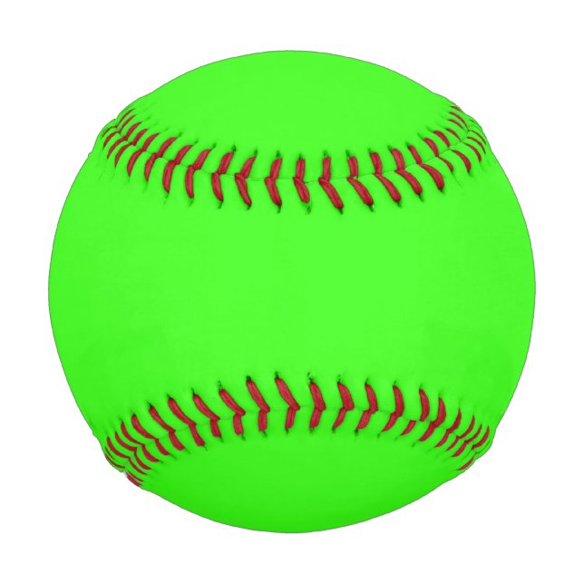 Neon Green Solid Colour Baseball (Front)