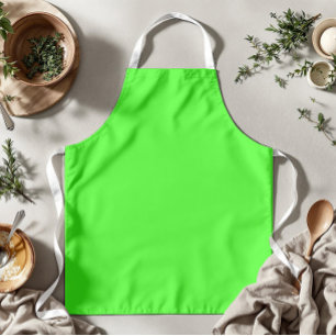 Neon Green Solid Colour Classic Apron