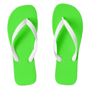 Neon Green Solid Colour   Classic Flip Flops