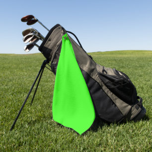 Neon Green Solid Colour Classic Golf Towel