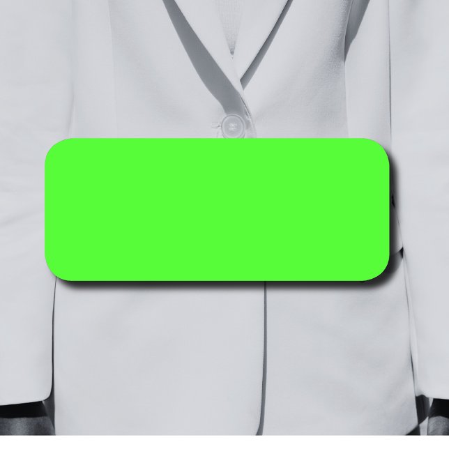 Neon Green Solid Colour | Classic Name Tag (Creator Uploaded)