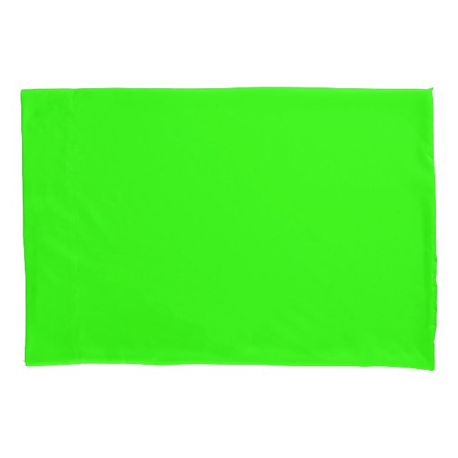 Neon Green Solid Colour | Classic Pillowcase (Front)
