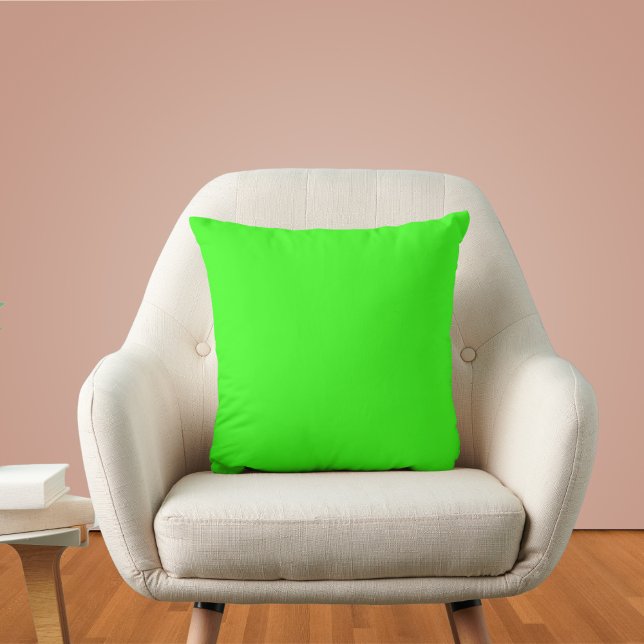 Neon Green Solid Colour Cushion (Creator Uploaded)