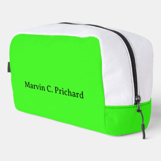 Neon Green Solid Colour Custom name Duffle Bag