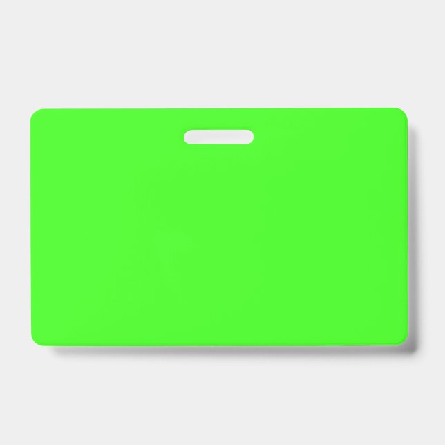 Neon Green Solid Colour ID Badge (Front)