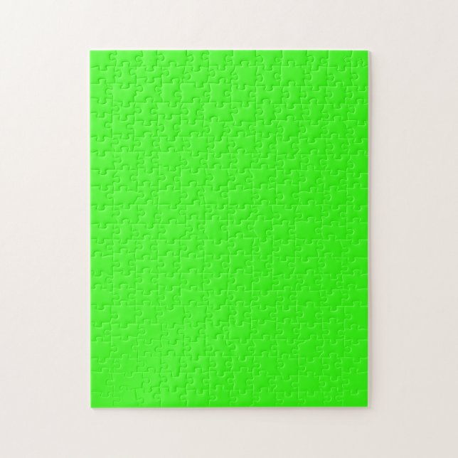 Neon Green Solid Colour Jigsaw Puzzle (Vertical)